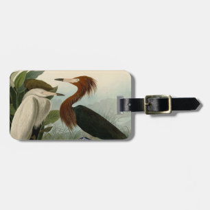 Lila Heron Audubon Bird Wildlife Painting Bagagebricka