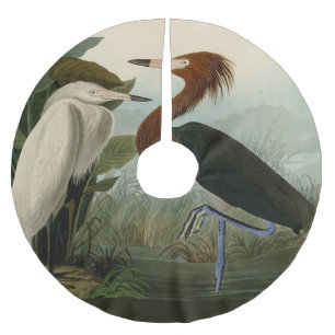 Lila Heron Audubon Bird Wildlife Painting Julgransmatta Borstad Polyester