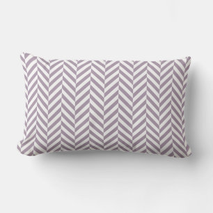Lila Herringbone Mönster Anpassningsbar Monogram Lumbarkudde