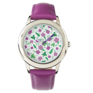 Lila Hibiscus Armbandsur