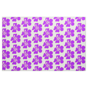Lila Hibiscus Flowers Tropical Hawaiian Luau Tyg
