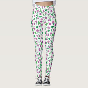 Lila Hibiscus Leggings