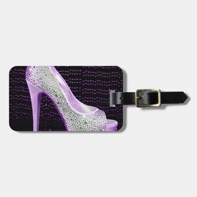 Lila High Heel Bagagebricka (Horisontell Framsida)