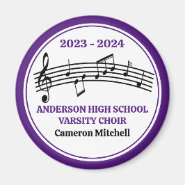 Lila High School Choir Anpassningsbar Keepsaké Magnet