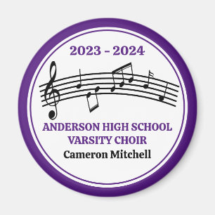 Lila High School Choir Anpassningsbar Keepsaké Magnet