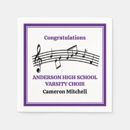 Lila High School Choir Anpassningsbar Party Pappersservett