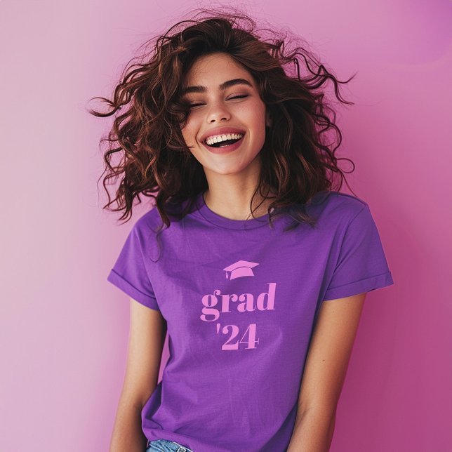 Lila High School Student Snyggt Studenten T Shirt (Purple High School Graduate Stylish Graduation T-Shirt)