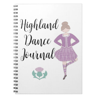 Lila Highland Dancer Spiral Photo Notebook Anteckningsbok