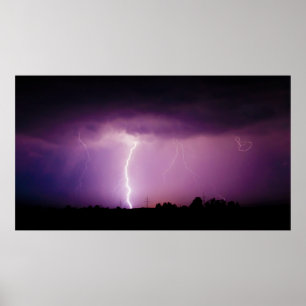 Lila Himlar Blixtstorm Poster