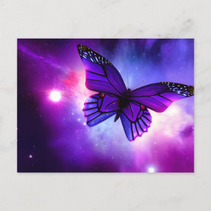 Lila Himlar Butterfly Vykort