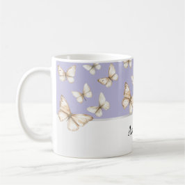 Lila himlar & fjärilar  kaffemugg