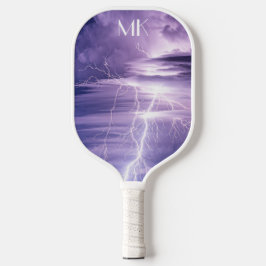 Lila Himlar Lightning Strejkas Monogrammed