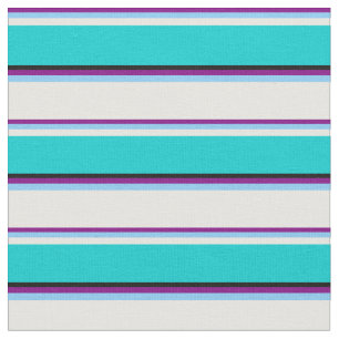 Lila, Himmel Blue, Mint Cream, turkos och svart Tyg