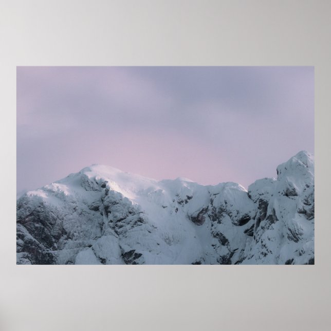 Lila himmel över bergen poster (Framsidan)