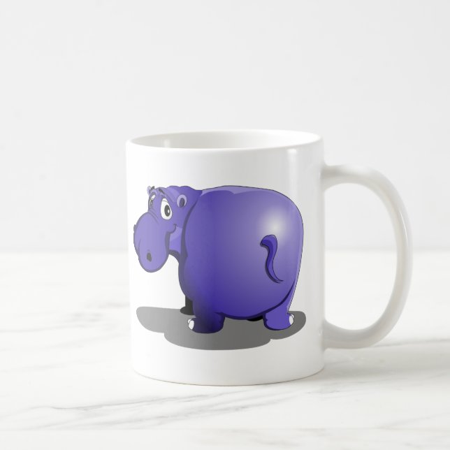 Lila Hippo-kaffe Mugg (Höger)