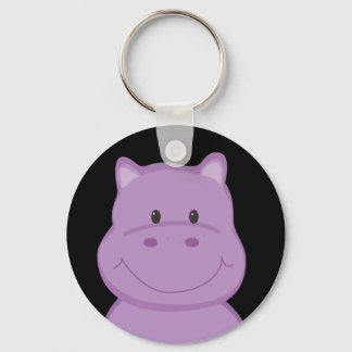 Lila Hippo Keychain Nyckelring