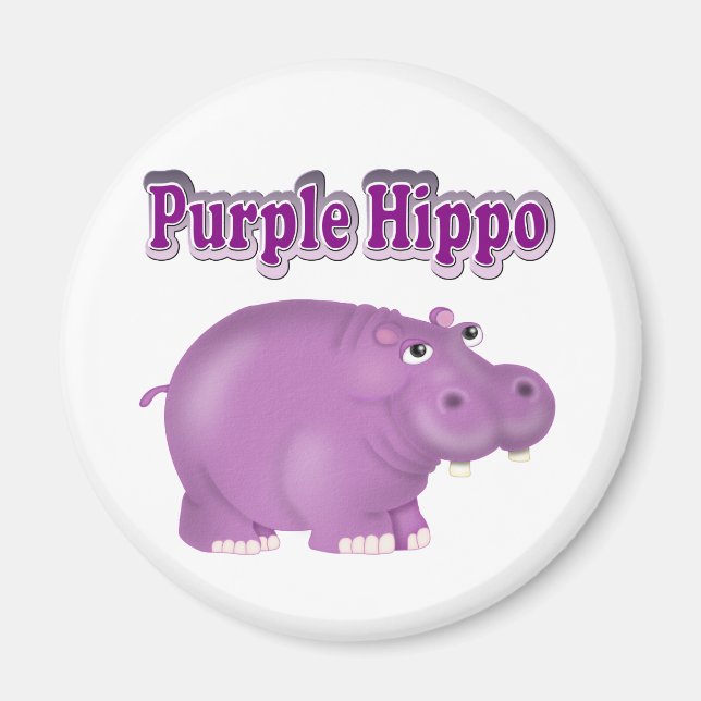 Lila Hippo Magnet (Framsidan)