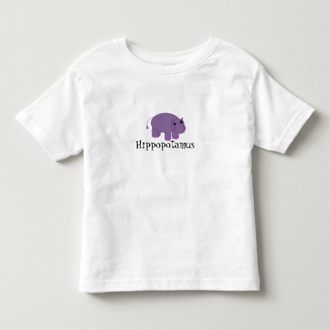 Lila Hippopotamus Tee Shirt (Framsida)