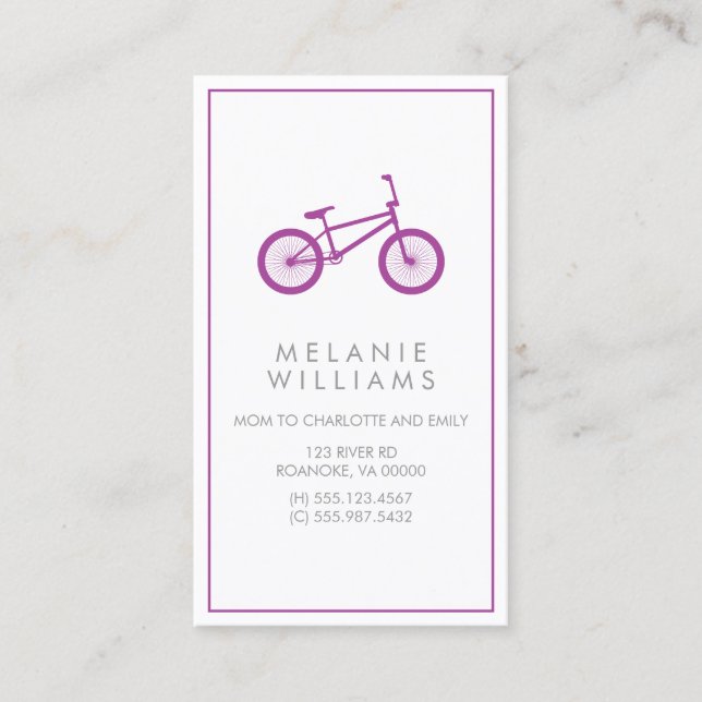 Lila Hipster Bicycle (Framsida)
