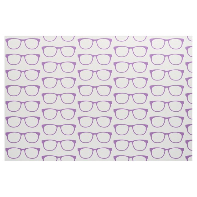 Lila Hipster Geek Glasses Fabric Tyg (Fat Quarter)