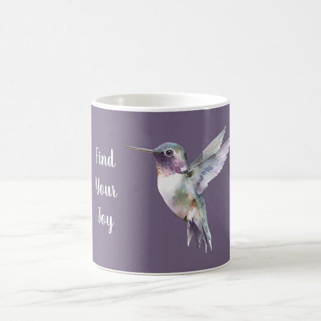 Lila Hitta Glädje Kolibri Kaffemugg (Center)
