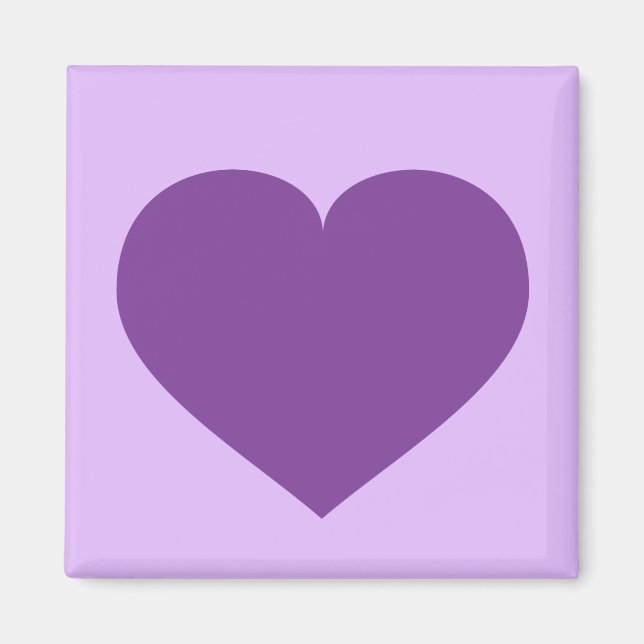 Lila hjärta magnet (Framsidan)