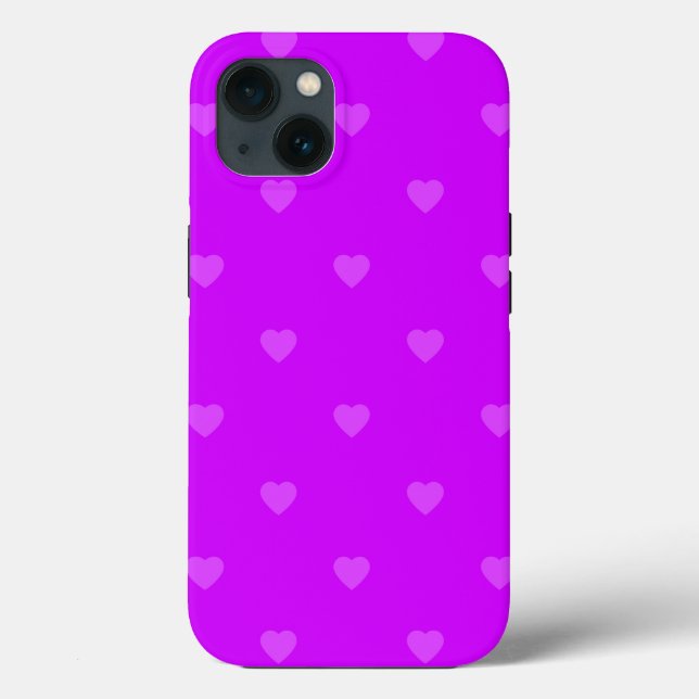 Lila hjärta mönster Fodral-Mate iphone case (Baksida)