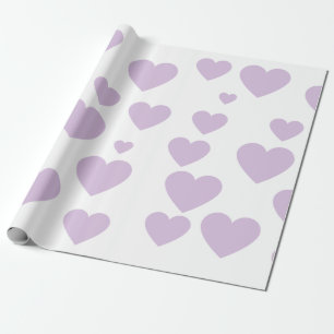  lila hjärta Wrapping Papper Presentpapper