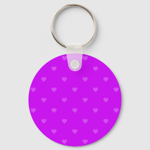 Lila hjärtan mönster nyckelring