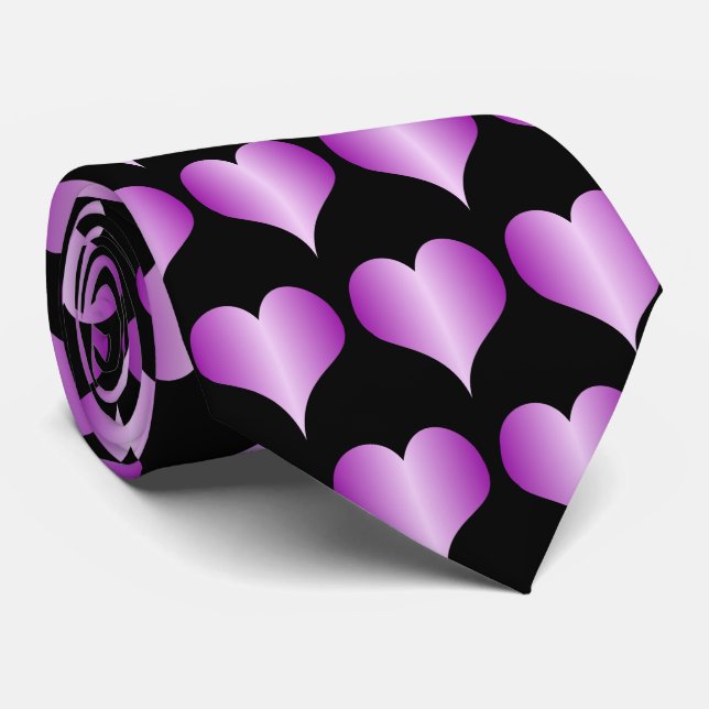 Lila Hjärtans Design Slips (Rullad)