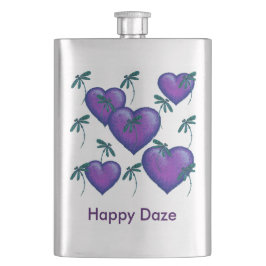 Lila Hjärter- och drakflask Fickplunta