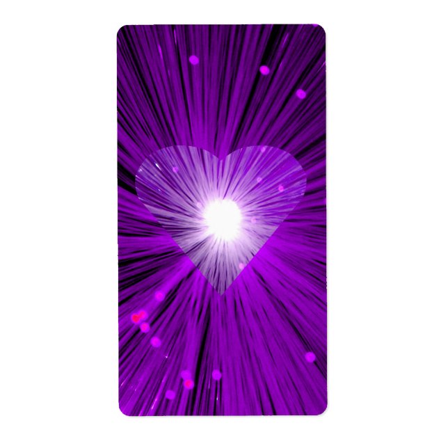 Lila Hjärtetikett Fraktsedel (Framsidan)