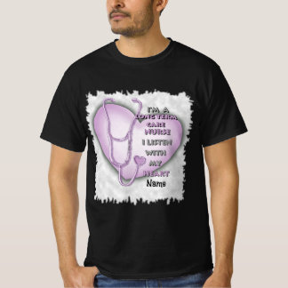 Lila Hjärtlångtidssjuksköterska T Shirt