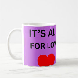 lila hjärtmugg kaffemugg