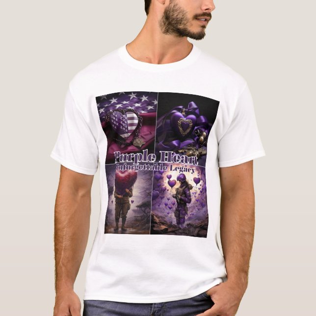 Lila Hjärtsdag T Shirt (Framsida)