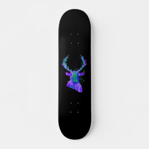 Lila hjort Siluett Mini Skateboard Bräda 18,5 Cm