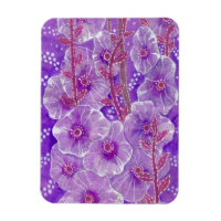 Lila Hollyhock, Mallow Malva Flower Blommigt Art
