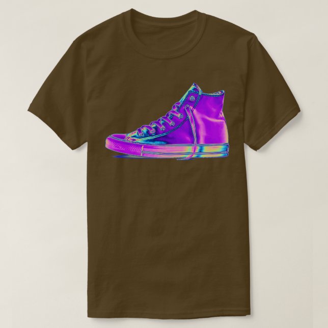 Lila HoloGraph Sneaker T Shirt (Design framsida)