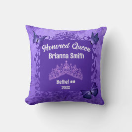 Lila Honated Queen Princess Tiara Kudde