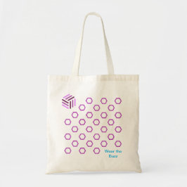 Lila Honeycomb Tote Bag | Bära till Buzz Tygkasse