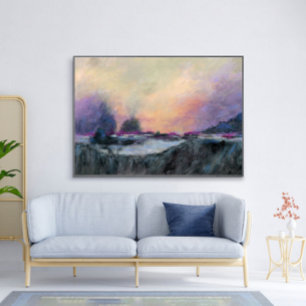 Lila Horizon Ligcape Sunset Abstrakt Art Poster