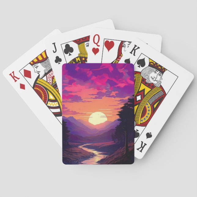 Lila Horizons over River Valley Casinokort (Baksidan)