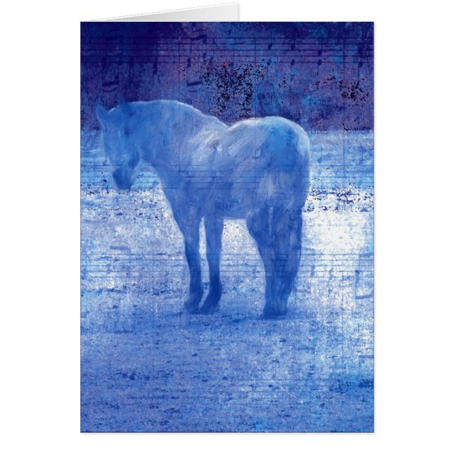 Lila Horse Digital Painting Hälsningskort (Framsidan)