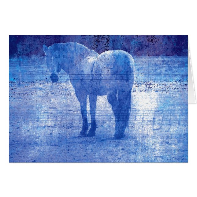 Lila Horse Hälsningskort (Framsidan Horizontal)