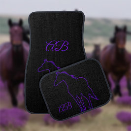 Lila Horse Monogram Bilmatta