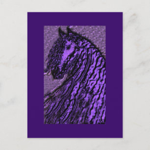 Lila Horse Postcards Vykort