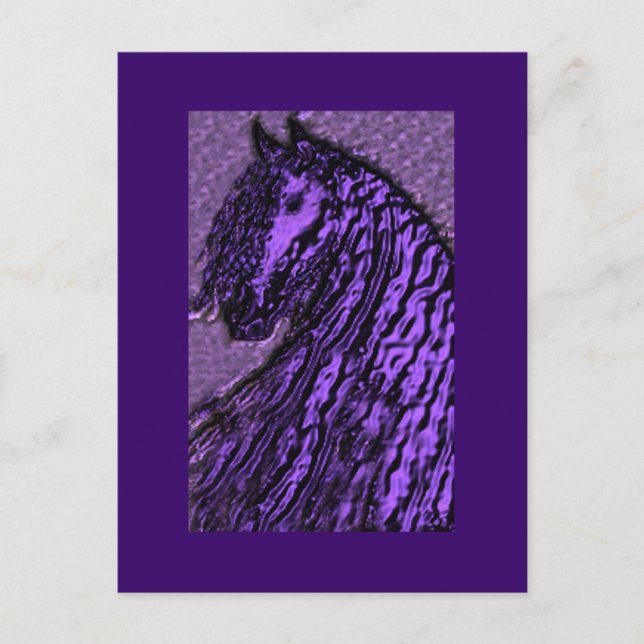 Lila Horse Postcards Vykort (Framsida)