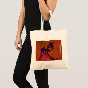 Lila Horse Studio Tote Bag Tygkasse