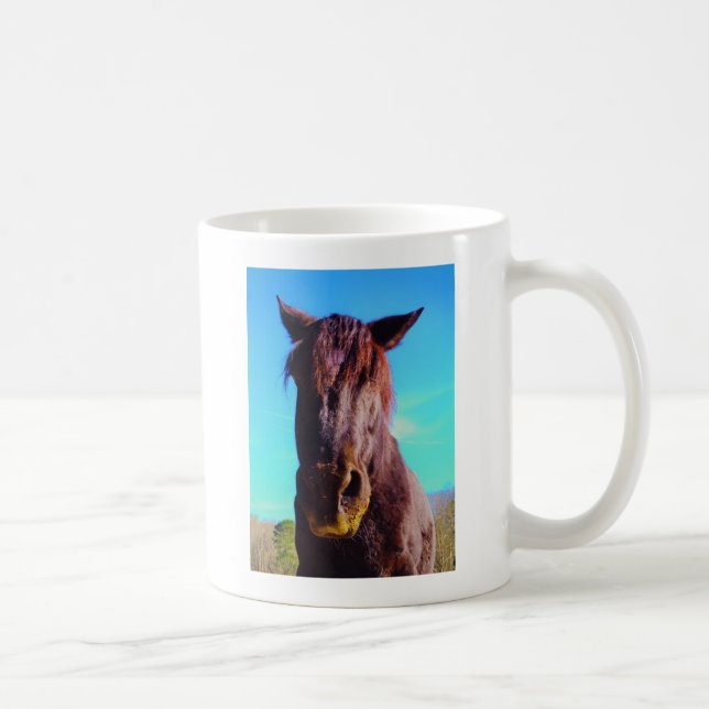 Lila Horse w/ Grönt Mouth Kaffemugg (Höger)