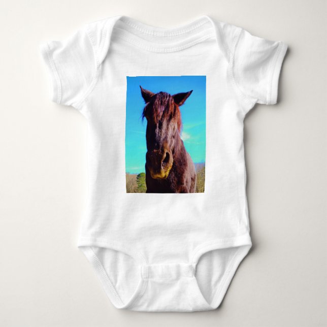 Lila Horse w/ Grönt Mouth T Shirt (Framsida)